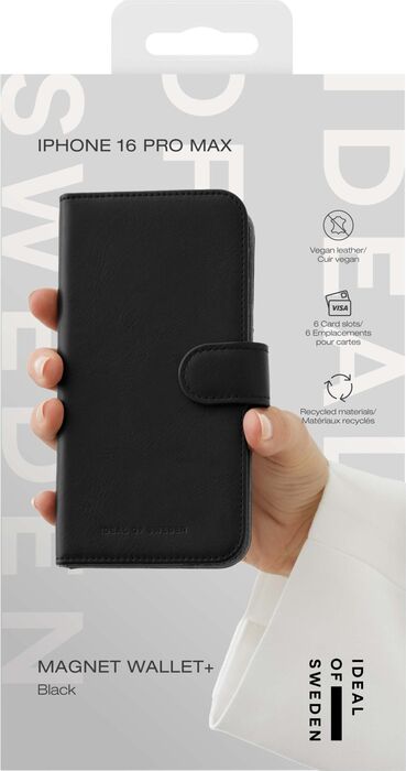 iDeal iPhone 16 Pro Max Wallet+ símaveski - Svart