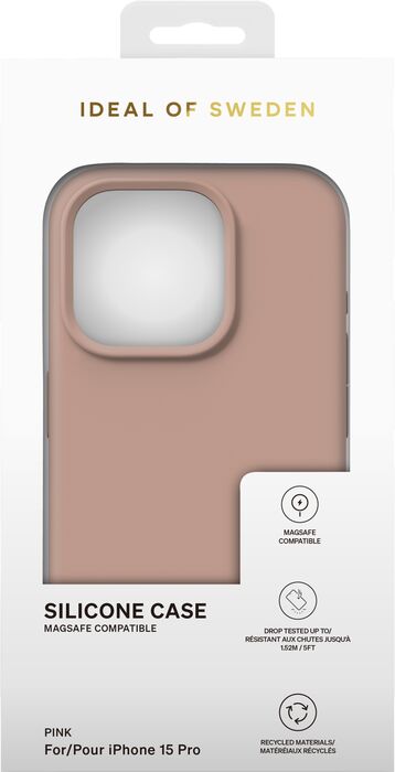 iDeal iPhone 15 Pro símahulstur - MagSafe Blush Bleikt 