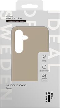 iDeal Samsung Galaxy S24/S25 símahulstur - Magsafe Sílíkon Beige