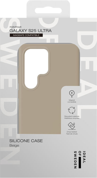 iDeal Samsung Galaxy s25 Ultra Símahulstur - Sílíkon Beige