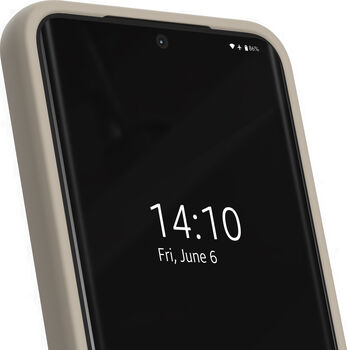 iDeal Samsung Galaxy S24/S25 símahulstur - Magsafe Sílíkon Beige