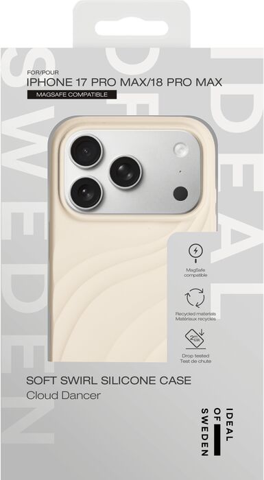 iDeal iPhone 18/17 Pro Max MagSafe Soft Swirl símahulstur - Hvítt