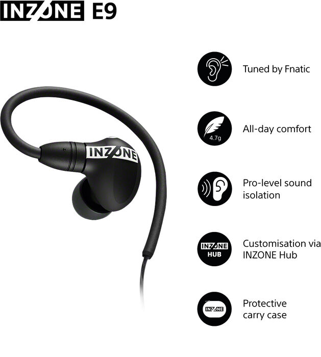 Sony Inzone E9 leikjaheyrnartól - Svört