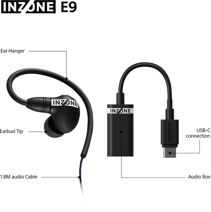 Sony Inzone E9 leikjaheyrnartól - Svört