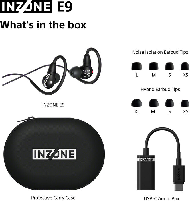 Sony Inzone E9 leikjaheyrnartól - Svört