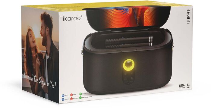 Ikarao Shell S1 karaókí hátalari - Svartur