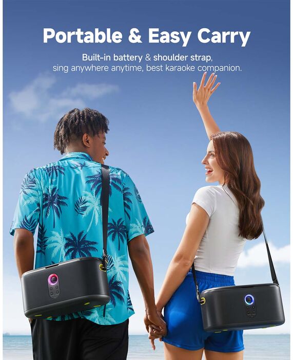 Ikarao Shell S1 karaókí hátalari - Svartur