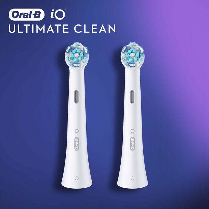 Oral-B iO Ultimate Clean tannburstahausar 2 stk - Hvítir