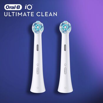 Oral-B iO Ultimate Clean tannburstahausar 2 stk - Hvítir