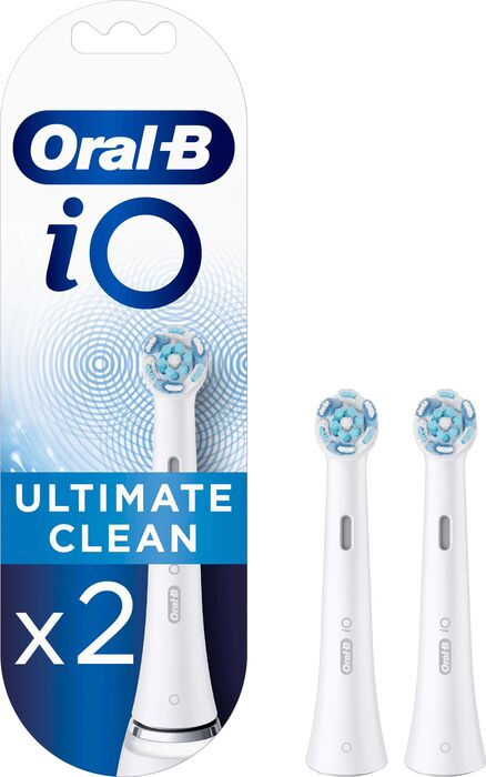 Oral-B iO Ultimate Clean tannburstahausar 2 stk - Hvítir