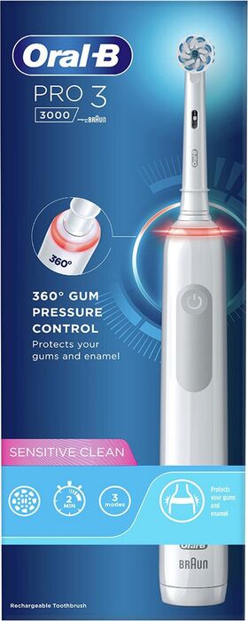 Oral-B Pro 3 3000 rafmagnstannbursti - Hvítur