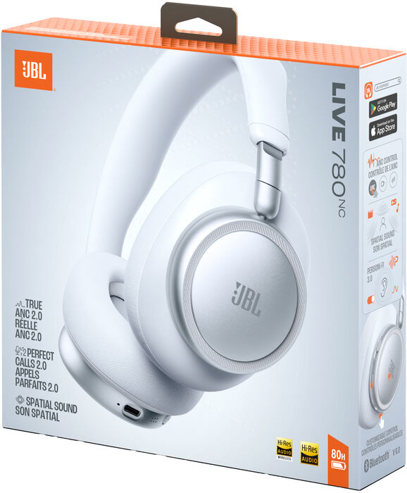 JBL Live 780NC þráðlaus heyrnatól - Hvít