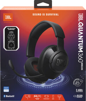 JBL Quantum 360 þráðlaus leikjaheyrnartól - Svört