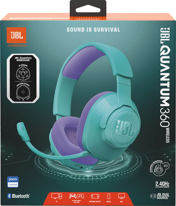 JBL Quantum 360 þráðlaus leikjaheyrnartól - Túrkís