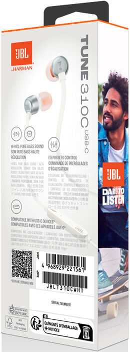 JBL Tune 310 heyrnartól - Hvít