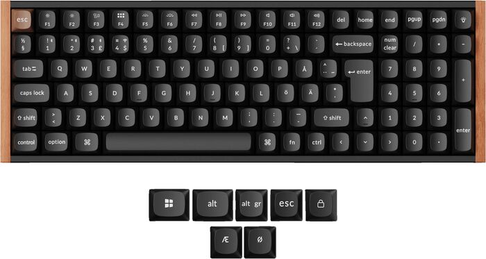 Keychron K4 HE SE þráðlaust lyklaborð - Svartur viður