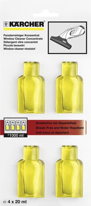 Kärcher þvottaefni f. gler - 4x 20ml