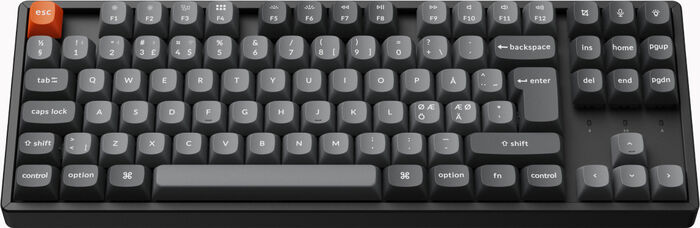 Keychron K8 Max þráðlaust lyklaborð rauðir rofar - Svart