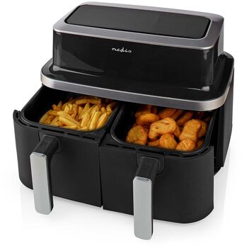 Nedis tvöfaldur loftsteikingarpottur - 2x 4,2 lítra Air Fryer
