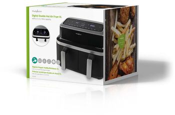 Nedis tvöfaldur loftsteikingarpottur - 2x 4,2 lítra Air Fryer