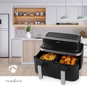 Nedis tvöfaldur loftsteikingarpottur - 2x 4,2 lítra Air Fryer