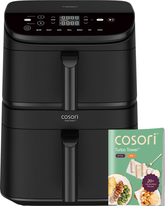 Cosori Turbo Tower loftsteikingarpottur - Svartur