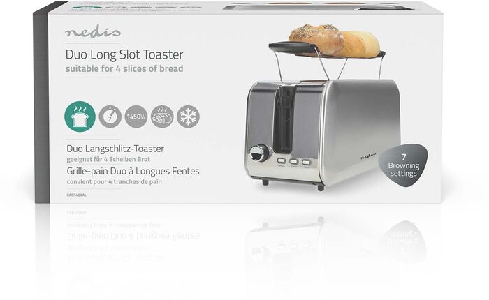 Nedis brauðrist - Stál