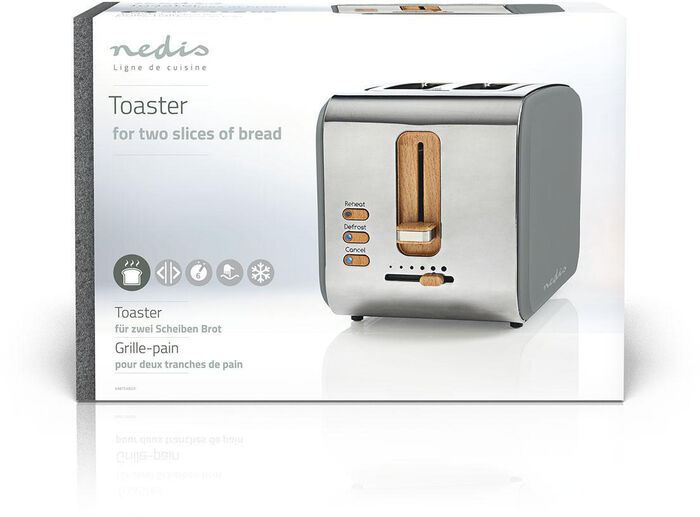 Nedis brauðrist - Grá