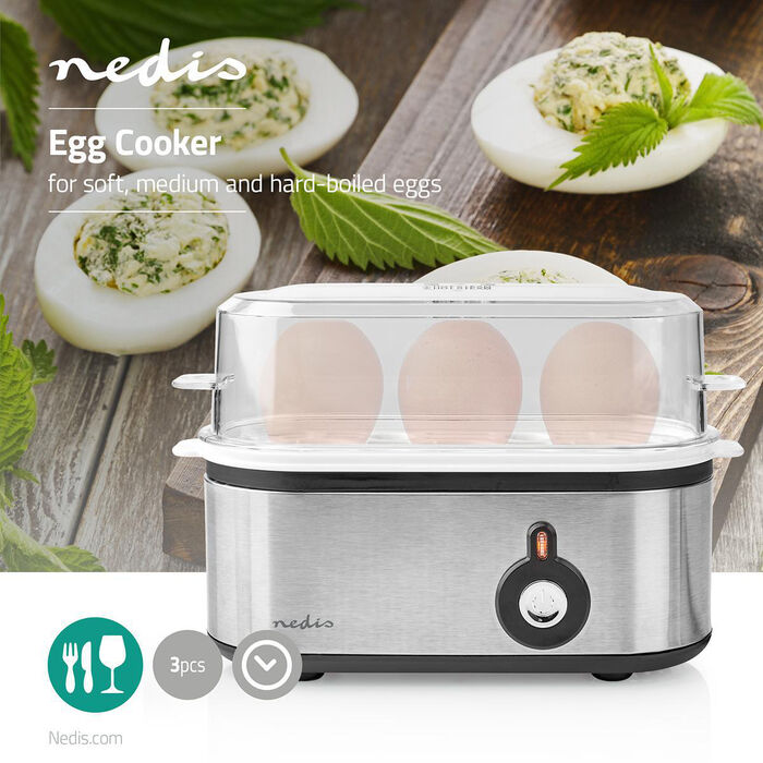 Nedis eggjasuðu tæki fyrir 3 egg 