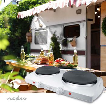 Nedis tvöföld borðhella 2300W - Hvít