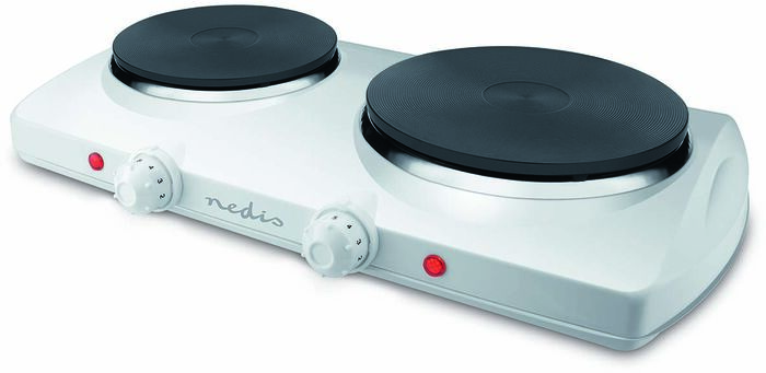 Nedis tvöföld borðhella 2300W - Hvít