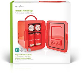 Nedis 4L kæliskápur - Rauður