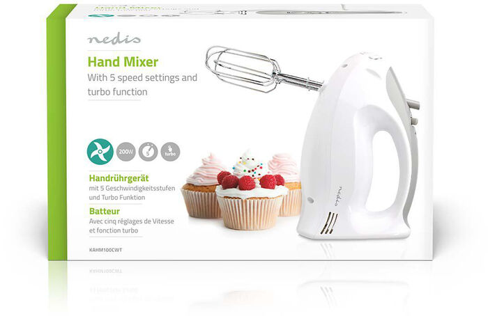 Nedis handþeytari 200 W - Hvítur