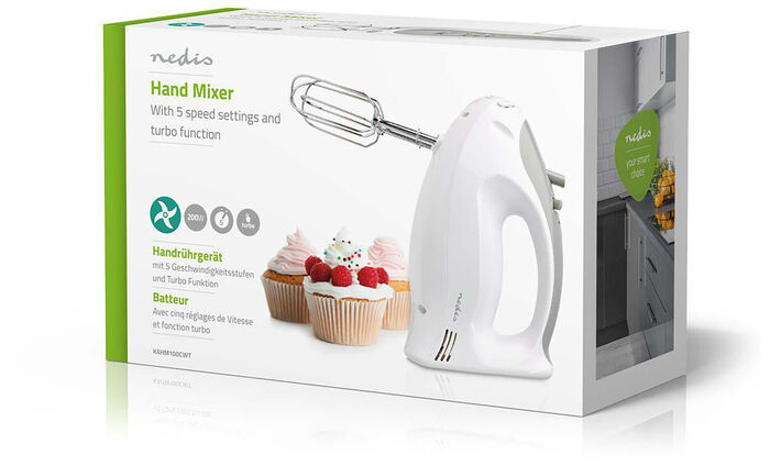 Nedis handþeytari 200 W - Hvítur