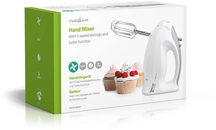 Nedis handþeytari 200 W - Hvítur