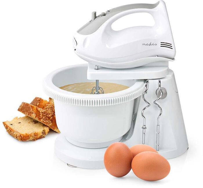 Nedis handþeytari með skál 200W - Hvítur