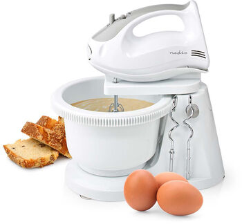Nedis handþeytari með skál 200W - Hvítur
