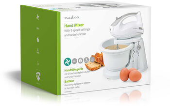 Nedis handþeytari með skál 200W - Hvítur