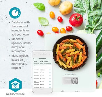 Nedis SmartLife eldhúsvog - Hvít