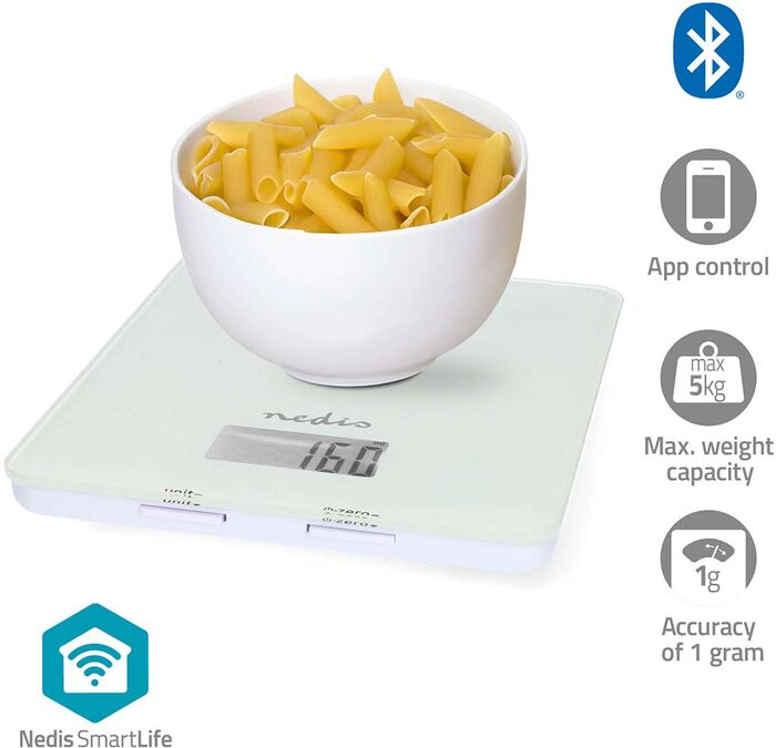 Nedis SmartLife eldhúsvog - Hvít