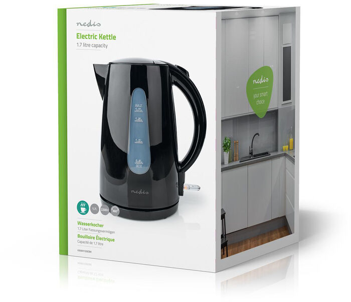 Nedis hraðsuðuketill 1,7L - Svartur