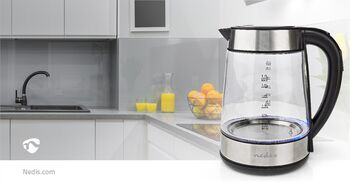 Nedis hraðsuðuketill 1,7L - Gler