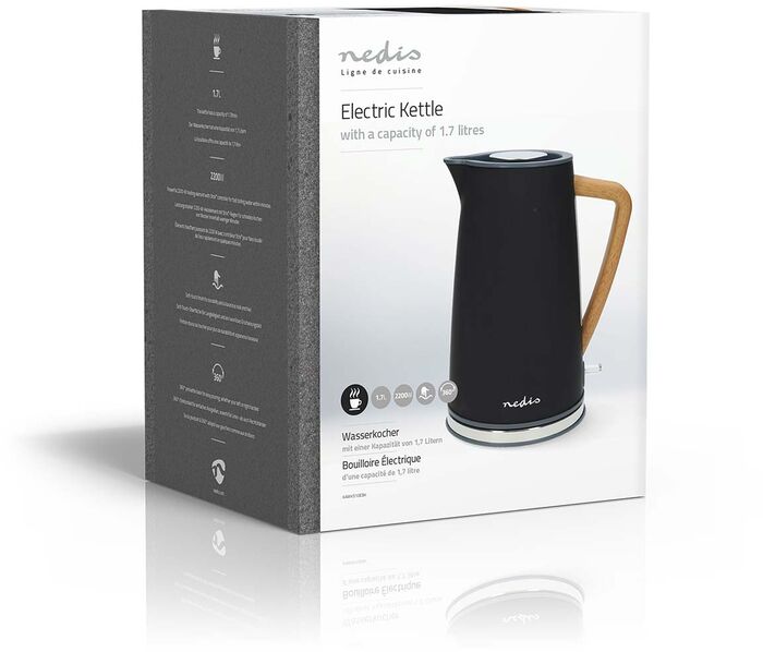 Nedis hraðsuðuketill 1,7L - Svartur