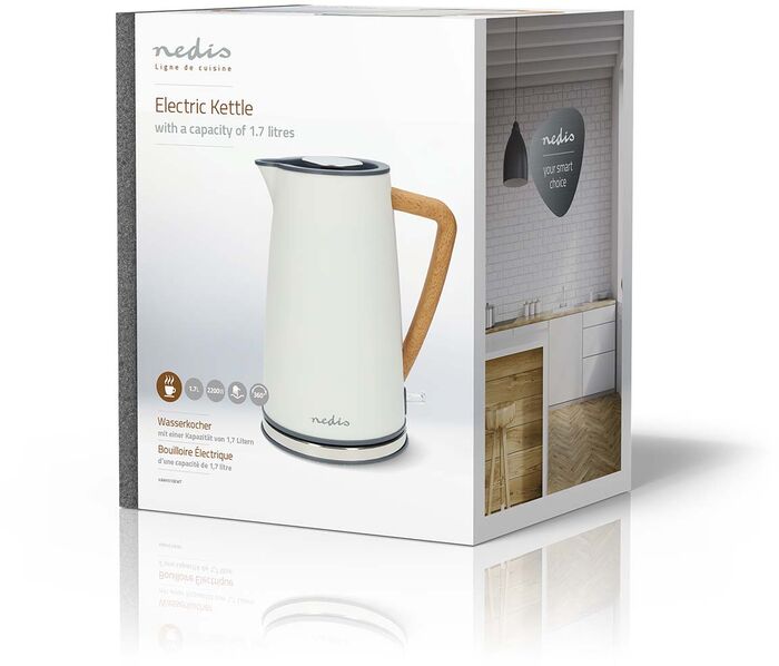 Nedis hraðsuðuketill 1,7L - Hvítur