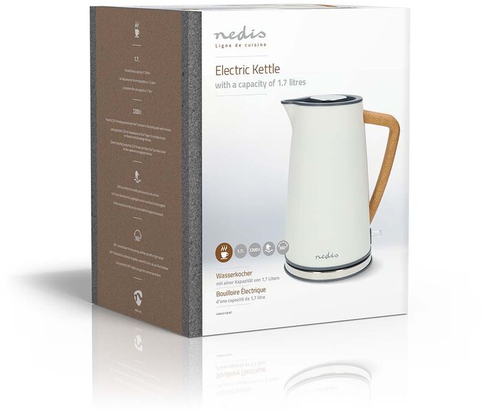 Nedis hraðsuðuketill 1,7L - Hvítur