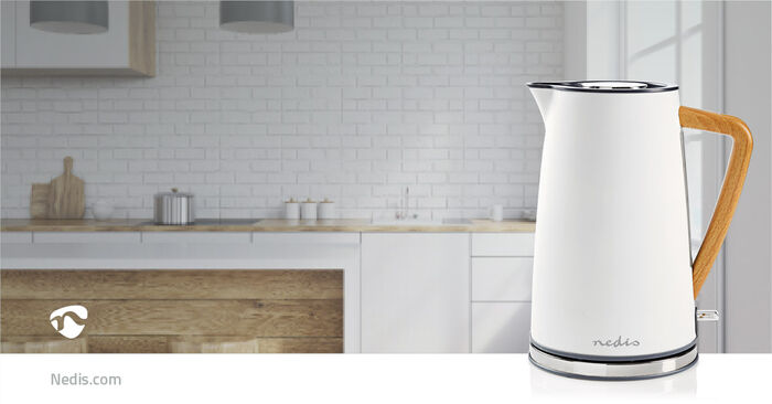 Nedis hraðsuðuketill 1,7L - Hvítur