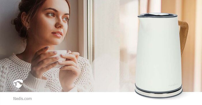 Nedis hraðsuðuketill 1,7L - Hvítur