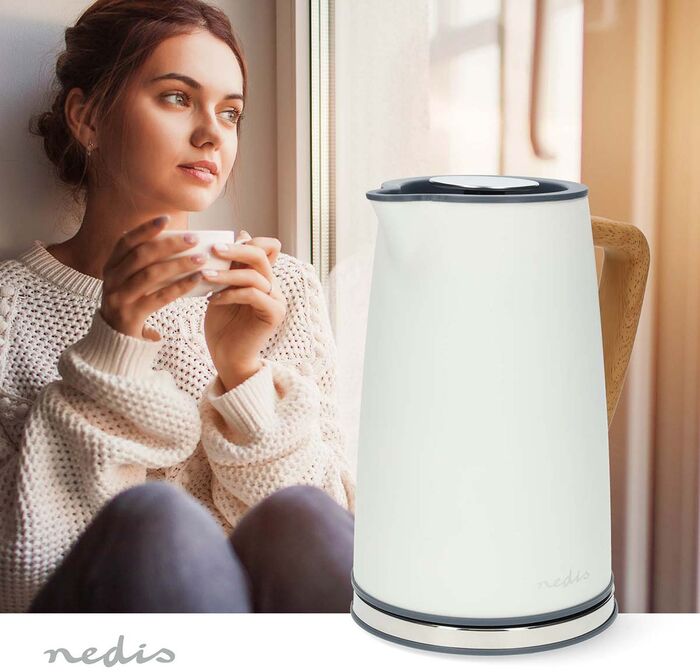 Nedis hraðsuðuketill 1,7L - Hvítur