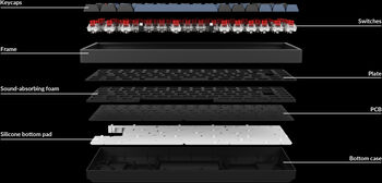Keychron K2 Pro RGB þráðlaust lyklaborð - Brúnir rofar