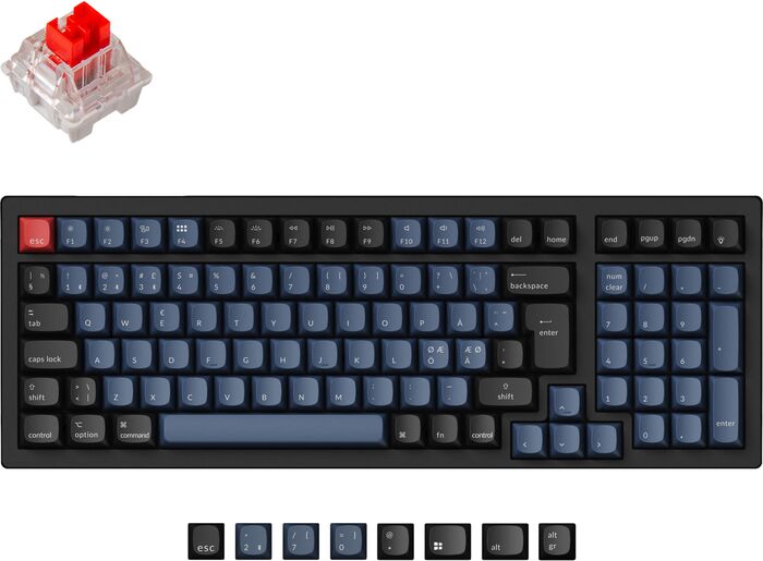Keychron K4 Pro RGB þráðlaust lyklaborð - Rauðir rofar